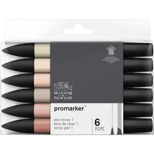 Winsor & Newton : Promarker : Set of 6 : Skin Tones 1