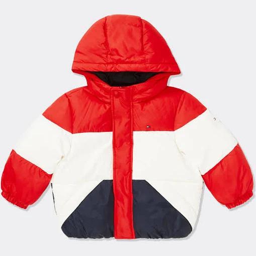 Boys Tommy Hilfiger Kids Blue Colourblock Down Jacket - Blue