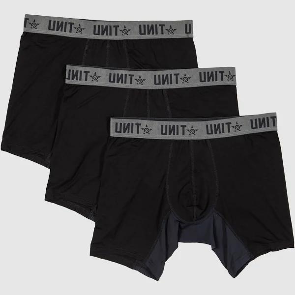 Unit Bamboo Underwear Trunks (3 Pack) Black