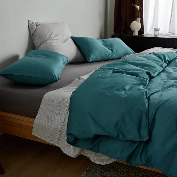 Eden Cotton | Teal Quilt Cover | Double | Sheet Society