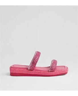 David Jones Midas Sidros Fuchsia Multi Slides in Pink, Size 37 EU