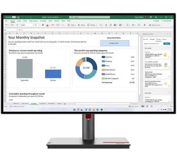 Monitor Lenovo ThinkVision P27h-30 27" IPS Quad HD