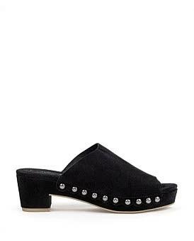 David Jones Edward Meller Inara65 Studded Slide On Unit in Blasue, Size 36 EU