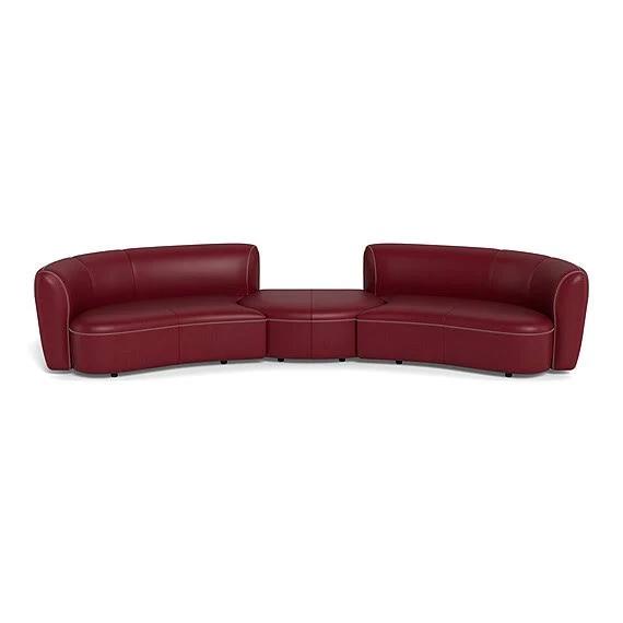 Lune Leather Modular Sofa Claret by Freedom, 100% Leather SA