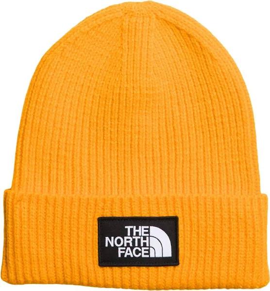 The North Face TNF Logo Box Cuffed Short Beanie Summit Gold