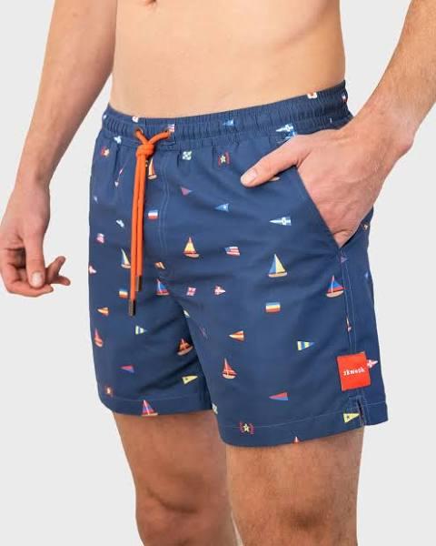 Skwosh Nauti Buoy Swim Shorts in Blue XL