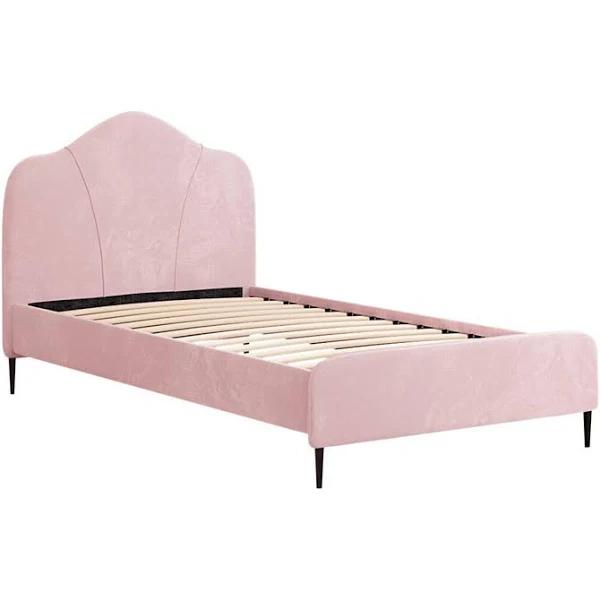 Artiss Bed Frame King Single Size Velvet Olan Pink