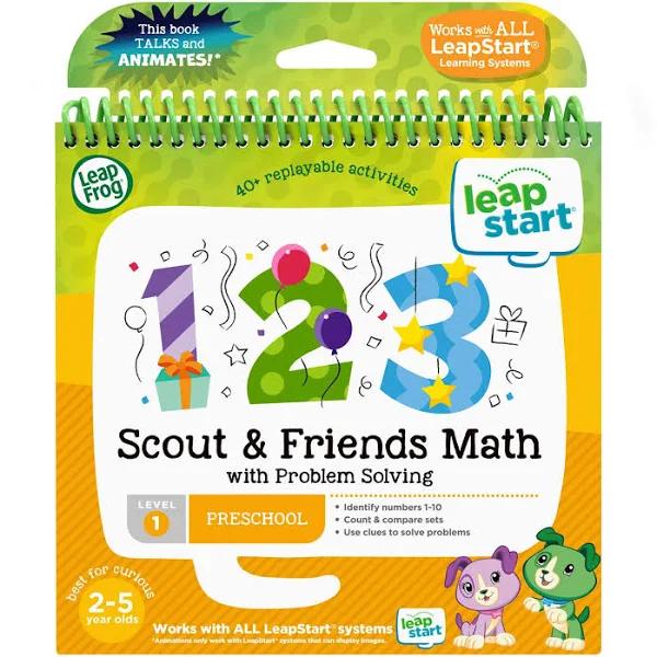 LeapFrog 80-460700 LeapStart Book, 3D Scout and Friends Math With Problem Solving, Level 1