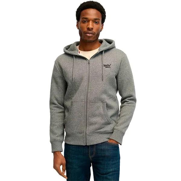 Superdry Essential Logo Full Zip Sweatshirt Grey L Man M2013116A-C6O-L