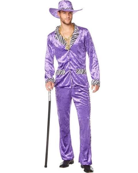 80s Pimp Purple Suit Mens Costume