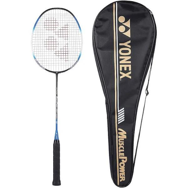 Yonex Muscle Power 22LT Carbon Graphite Strung Badminton Racket with Full Racket Cover (Black/Blue)