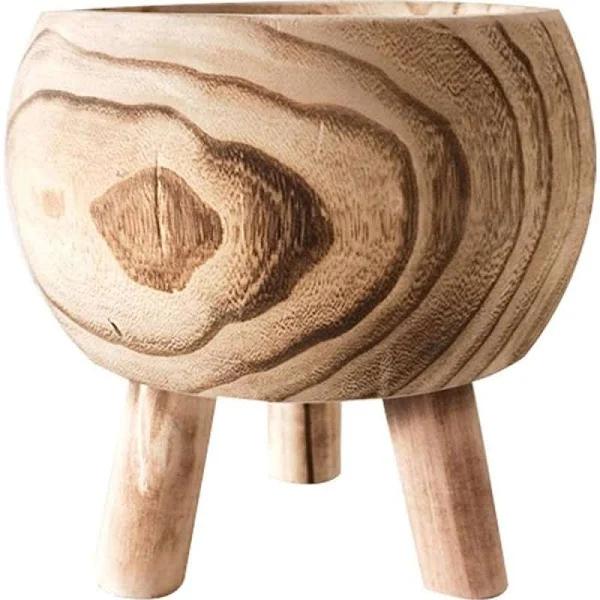 Rayell Pot/Planter Natia Natural Small Timber Wood 20x19cm