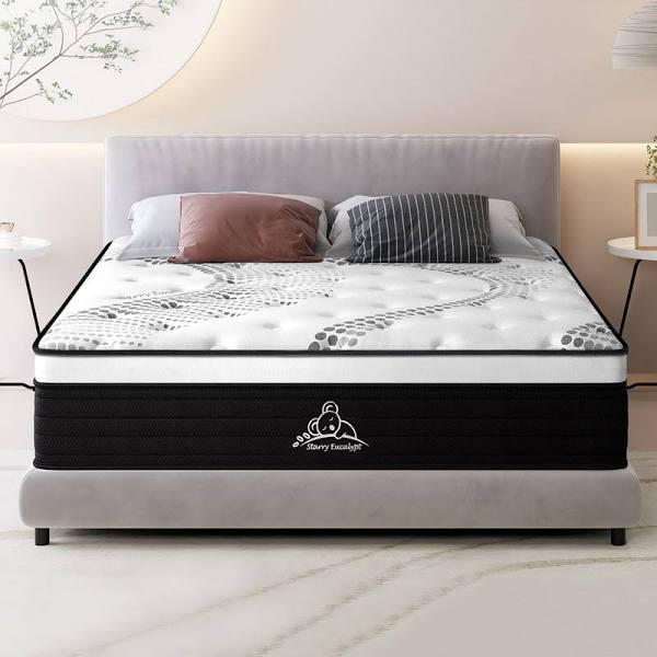 Starry Eucalypt Mattress Pocket Spring Queen Size Cool Gel Euro Top 32cm - Earn Everyday Rewards, AfterPay Available