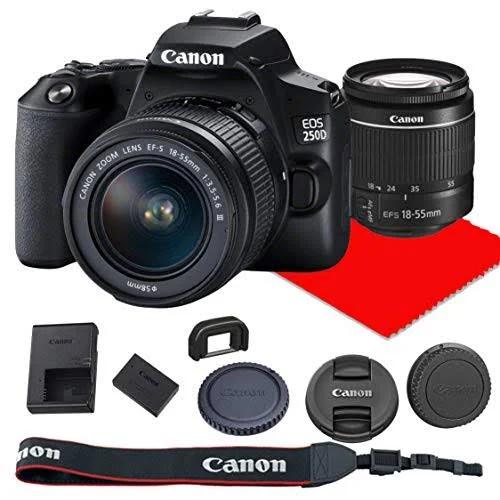 Canon EOS 250D / Rebel SL3 DSLR Camera w/ 18-55mm f/3.5-5.6 III Lens