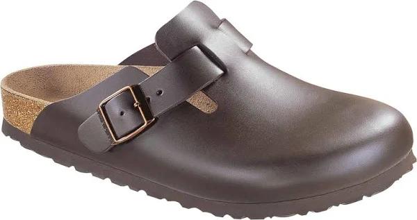 Birkenstock Unisex Leather Clogs | Boston, Dark Brown