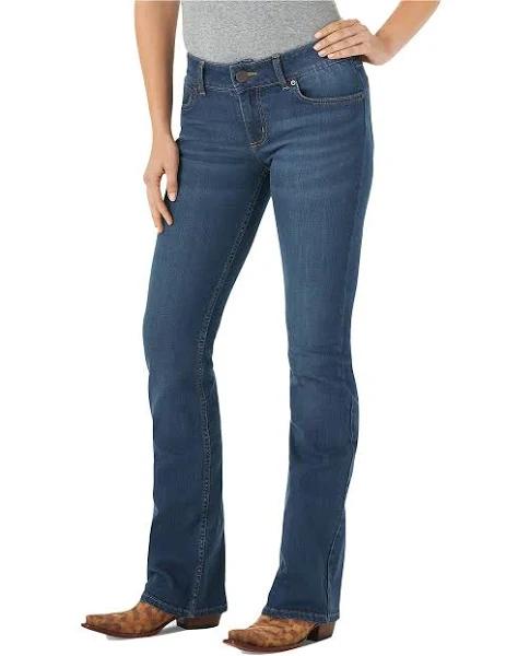 Wrangler Women's Western Mid Rise Stretch Boot Cut Jean