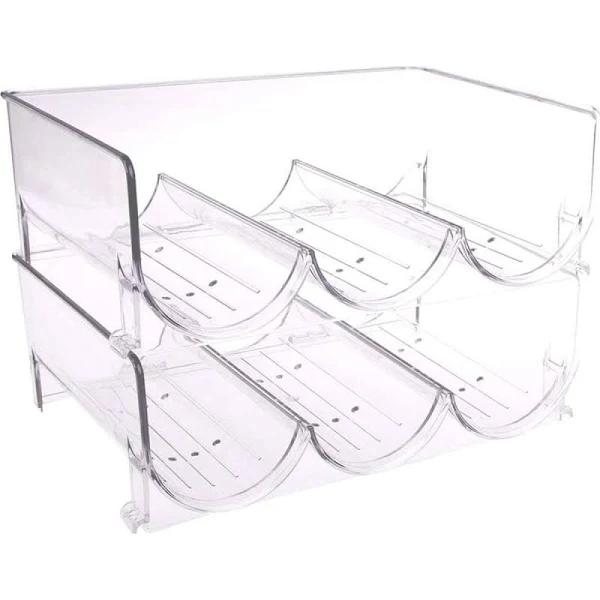 Bartender 6 Bottle 2 Tier Clear Wine Rack