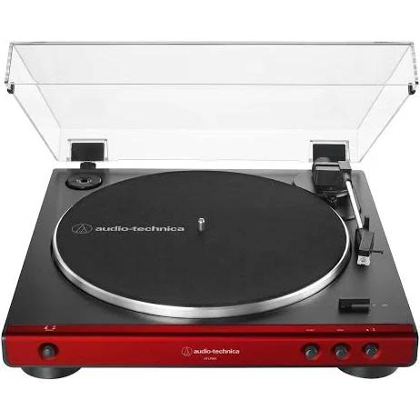 Audio Technica AT-LP60X Fully Automatic Belt-Drive Turntable (Red)