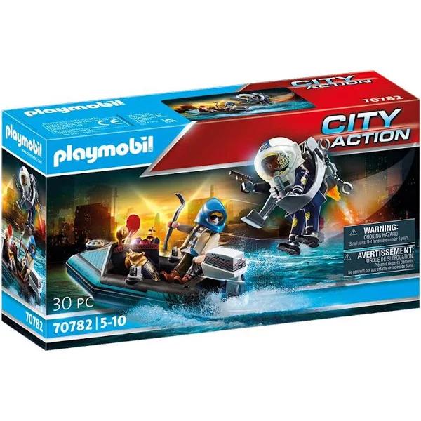 Playmobil Police Jet Pack with Boat