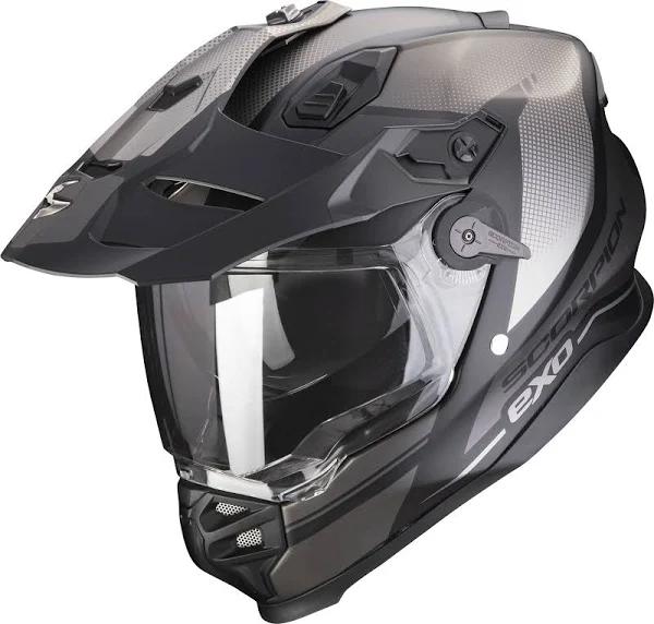 Scorpion ADF-9000 Air Trail Matt Black-Silver Adventure Helmet Size L