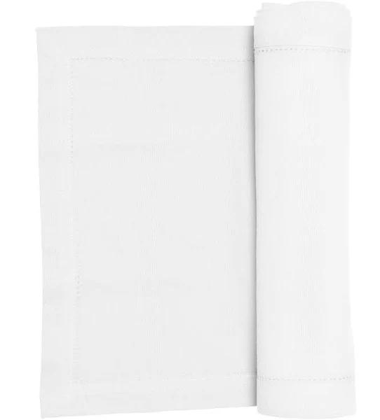 Rans Elegant Hemstitch White Runner, 33x135cm