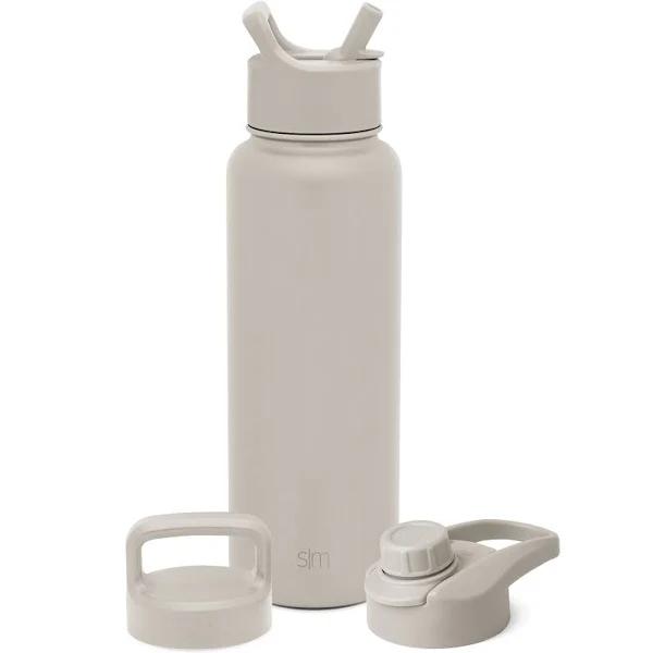 Simple Modern Water Bottle With Straw, Handle, and Chug Lid Vacuum Insulated Stainless Steel Metal Thermos Bottles | Large Leak Proof Bpa-free Flask