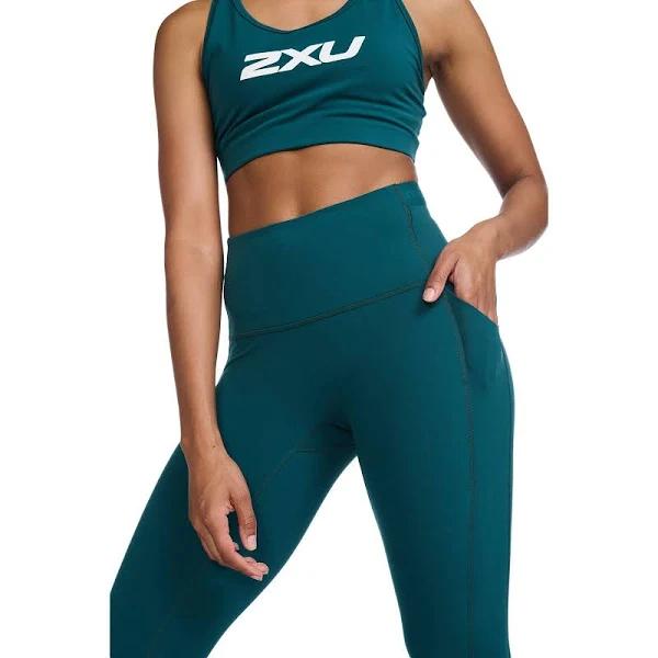 2XU Form Stash Hi-Rise Comp 7/8 Womens M / Deep Jade/ Deep Jade