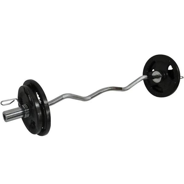 31kg Olympic Barbell Bar Weight Set - 120cm Curl Bar + 25kg Olympic Weight Plate - Earn Everyday Rewards, Afterpay Available