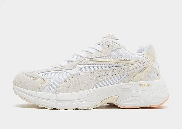 Puma Teveris Nitro Sneakers in White Silver and Orange