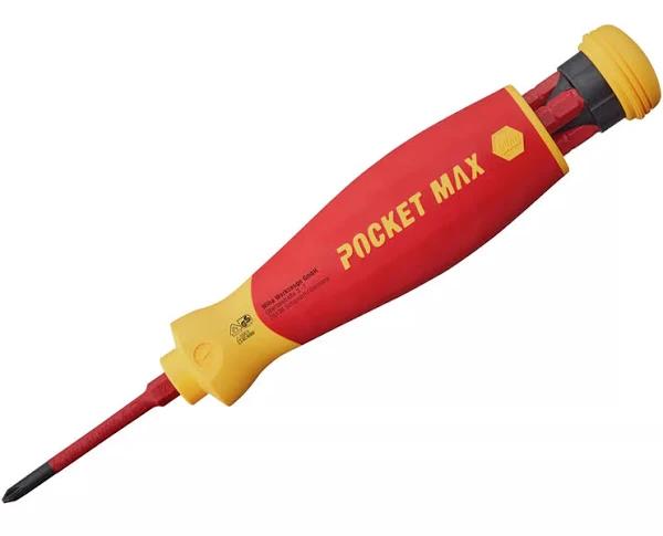 Wiha PocketMax 4 in 1 Magazine Style Electrician's Screwdriver