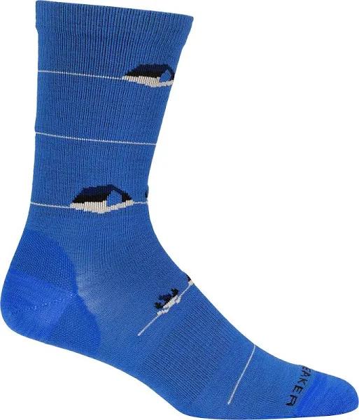 Icebreaker Lifestyle Ultralight Crew Backcountry Camp Socks Men LG / Lazurite