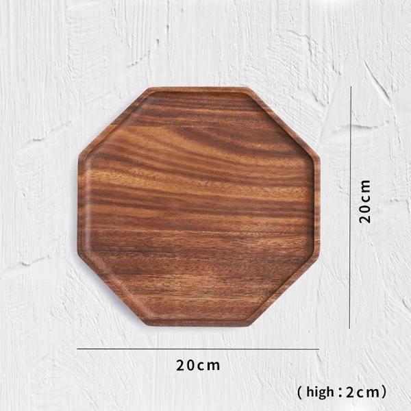 SOGA 20cm Octagon Wooden Acacia Food Serving Tray Charcuterie Board Centerpiece Home Decor