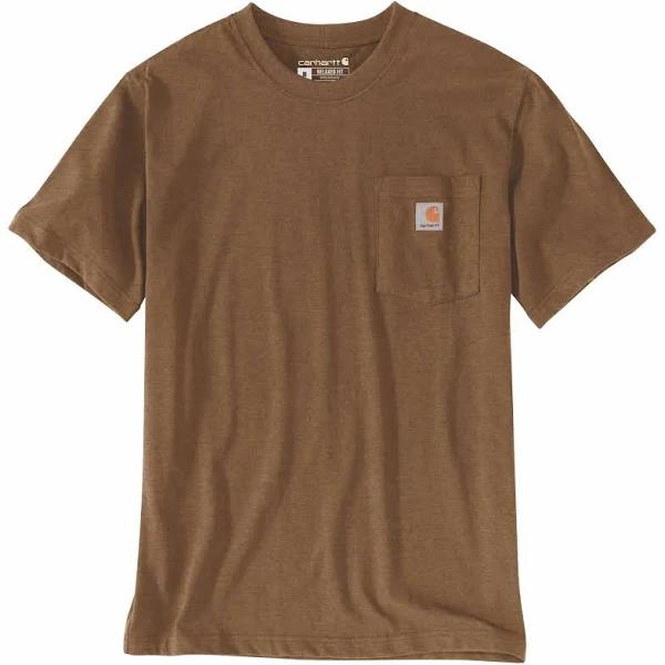 Carhartt K87 Pocket S/S T-Shirt Oiled Walnut Heather