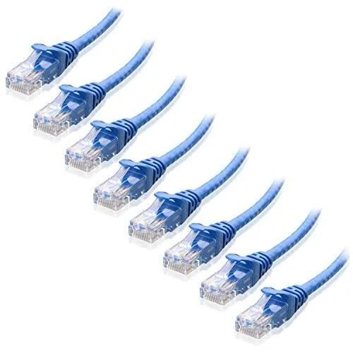 Cable Matters 8-Pack, Cat5E Snagless Ethernet Patch Cable in Blue 3