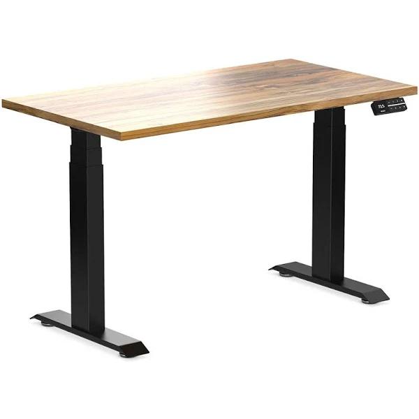 Desky Dual Mini Hardwood Standing Desk Teak / 1100 x 600