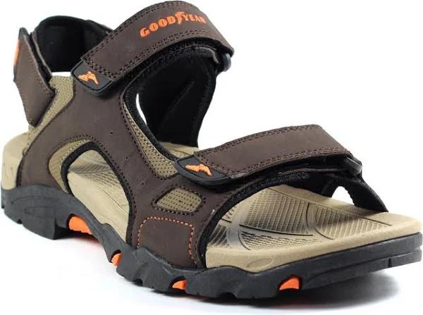 Goodyear Mens Malvern Sandals Brown 10 UK Mixed Mens Sandals