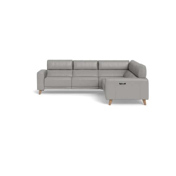 Sterling Leather Electric Recliner Modular Sofa Grey by Freedom