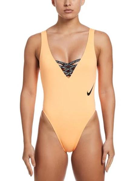 Nike Swim U-back Sneakerkini Swimsuit Orange S Woman