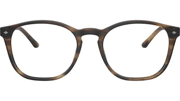 Giorgio Armani AR7074 Eyeglasses 5405 Striped Matte Dark Brown