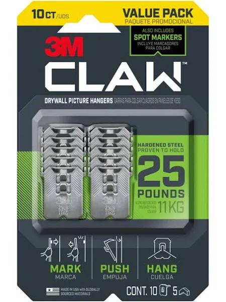 3M Claw Dry Wall Picture Hanger 11kg