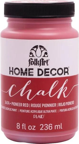 FolkArt Home Decor Chalk Paint 8oz - Pioneer Red