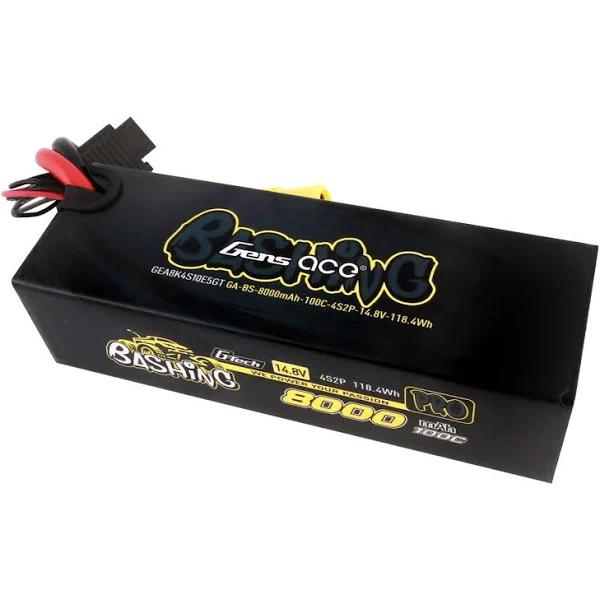 Gens Ace G-Tech 14.8V 4S Bashing 8000mAh 100c Hardcase/Hardwired Lipo Battery (EC5)