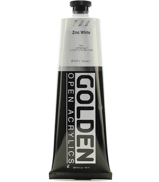 Golden : Open : Slow Drying Acrylic Paint : 148ml (5oz) : Zinc White