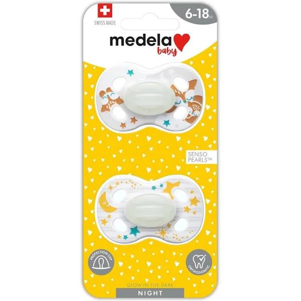 Medela Baby Night&Night Soother, 2 Pack - 6-18 Months