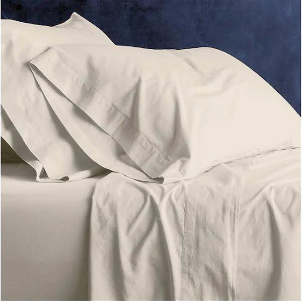 Park Avenue European Vintage Washed Cotton Sheet Set, Double / Stone