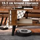 Giantex 2-Tier Coffee Table Wood Center Table Open Storage Shelf Industrial Side Table Rustic Brown