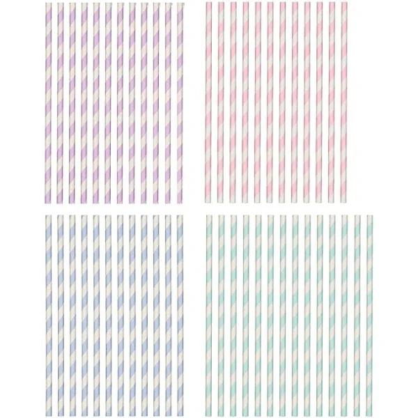 Kmart 50 Piece Pastel Paper Straws