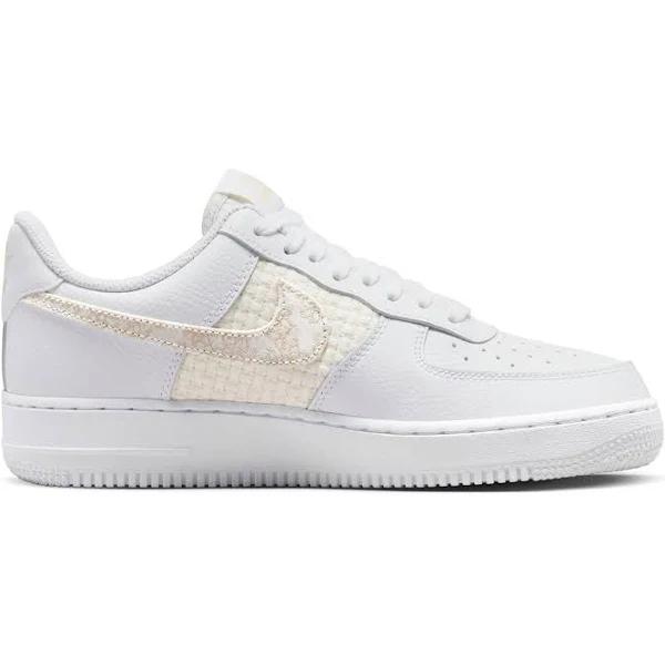 Nike Air Force 1 '07 SE 'Flower Swoosh' Sneakers | White | Women's Size 7.5