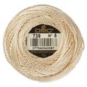 DMC Perle 5 Cotton #739 Ultra Very Light Tan 10g Ball 45m