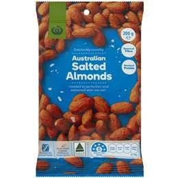 Woolworths Dry Roasted & Salted Almonds 200g